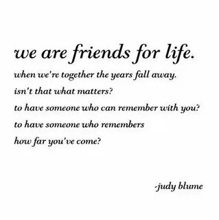 Friends for life