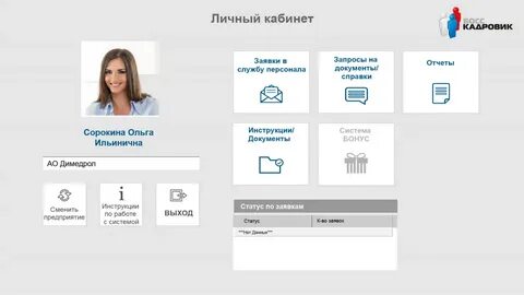 Сайт личного кабинета сотрудника x5