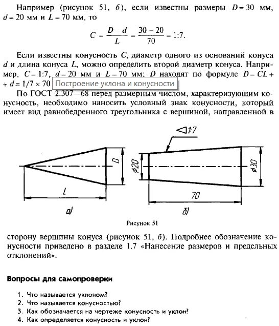 Что такое конусность в инженерной графике IGD0101example