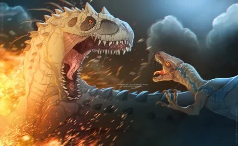 Blue vs Indominus by ProfessorPemzini on DeviantArt.