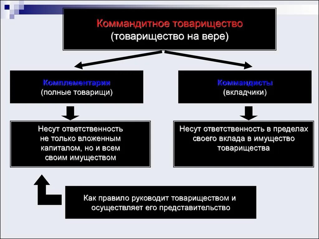 Коммандитное товарищество. Товарищество на вере (коммандитное товарищество). Товарищество на вере схема. Коммандитное товарищество характеристика.