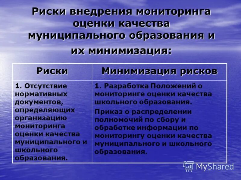 Задачи мониторинга. Внутришкольные показатели оценки качества образования. Мотивация реализации управленческого решения. Внутришкольная система оценки качества образования в школе. Особенности проведения мониторинга.