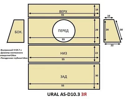 Короб для сабвуфера 10