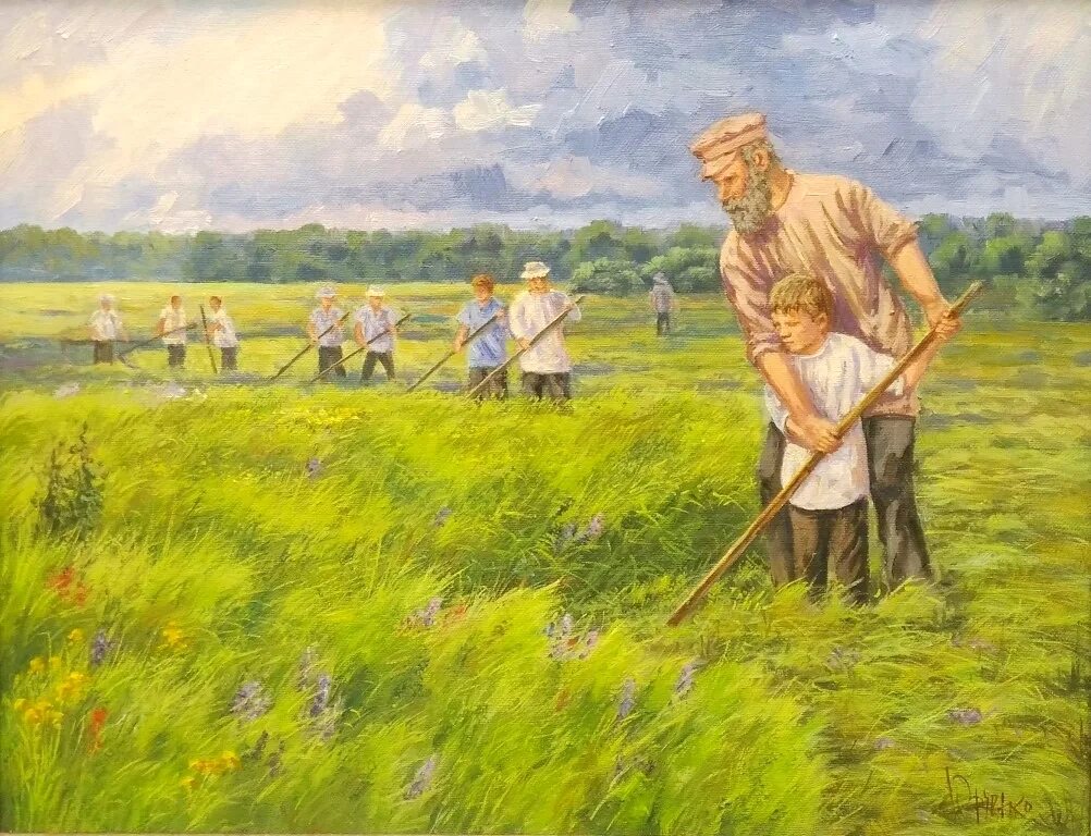 нарядная сторона труда крестьянских. нарядная сторона труда крестьянских. нарядная сторона труда крестьянских. 1906. художник импрессионист сергей виноградов.