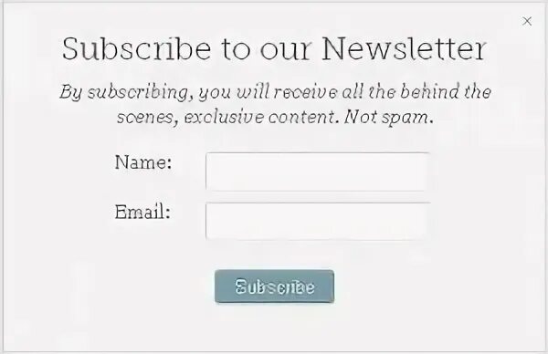 Email sign up