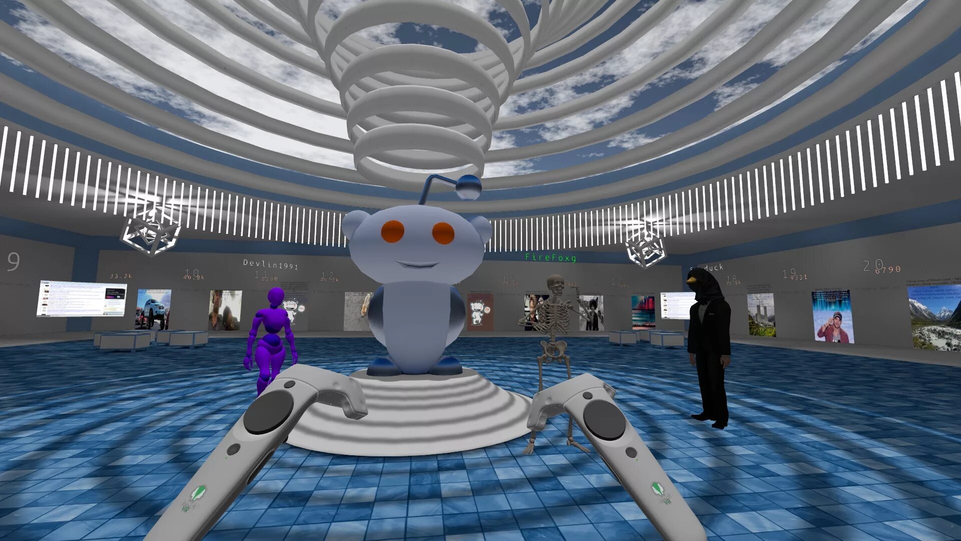 Altspace VR. JANUSVR. Интерактивная игра космос. Researching Virtual Worlds.