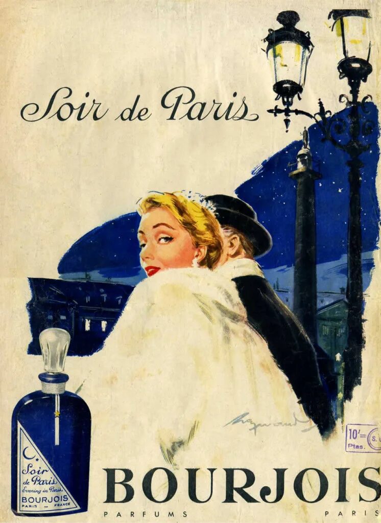 Постер soir de Paris Bourjois. Французский рекламный плакат. Старые французские постеры. Старые французские плакаты. Плакат французский