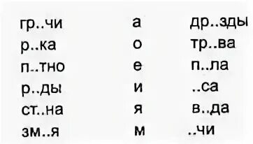 Гласные в два ряда