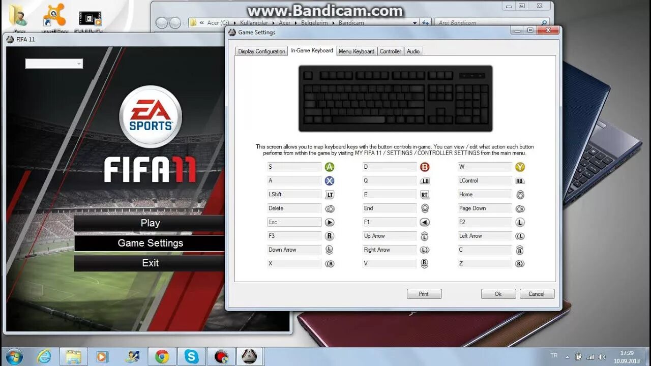 Fifa клавиатура. ФИФА 11 управление на клавиатуре. ФИФА 11 движок. FIFA 2011 управление на клавиатуре. Параметры геймпада FIFA 11.