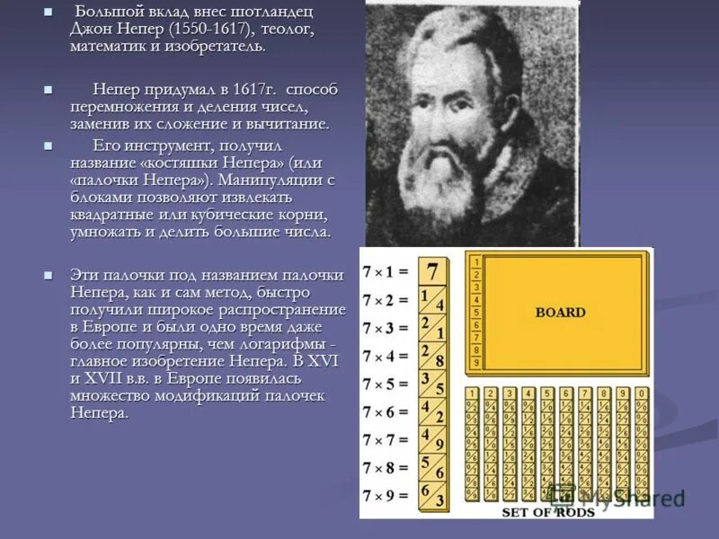 Джон непер что изобрел. Джон непер что изобрел