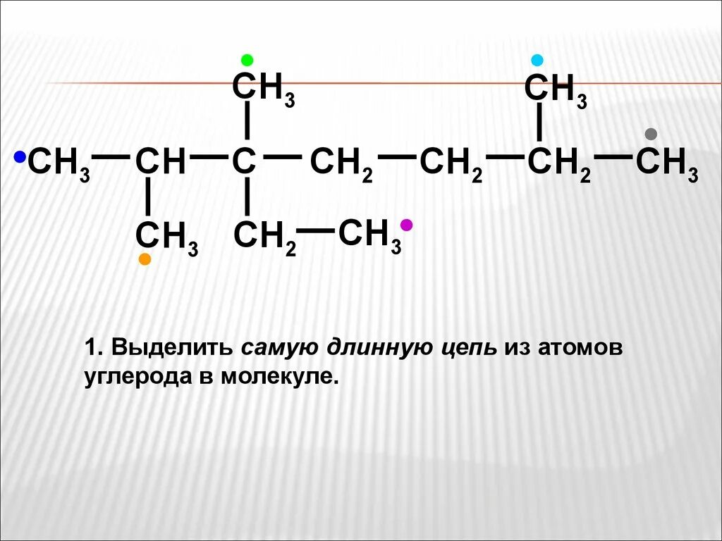 Ch2 номенклатура алканов. Номенклатура алканов разветвленного строения. Разветвленные Цепочки алканов. Номенклатура алканов Цепочки длинные.