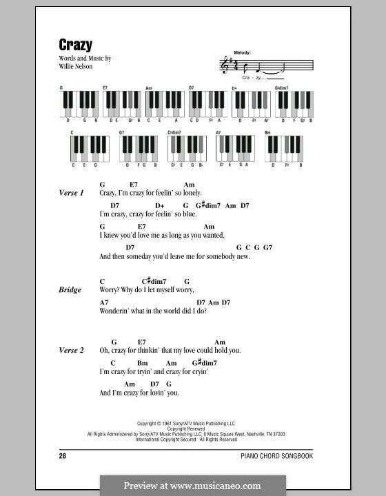 Crazy Patsy Cline Ноты. Crazy аккорды. Willie Nelson Crazy Ноты для саксофона. Willie Nelson - Crazy Ноты. Английская песня крейзи