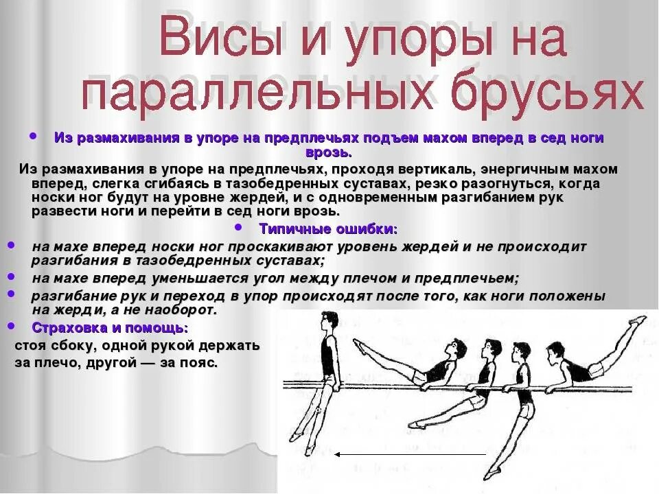 Гимнастические комбинации. Упоры на брусьях в гимнастике. Упор на параллельных брусьях. Гимнастические упражнения на брусьях. Висы и упоры на параллельных брусьях.