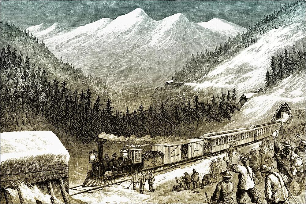 Когда была построена первая дорога. Первая трансконтинентальная железная дорога США. Централ Пасифик железная дорога. ЖД США 19 век. Железные дороги США 19 век.