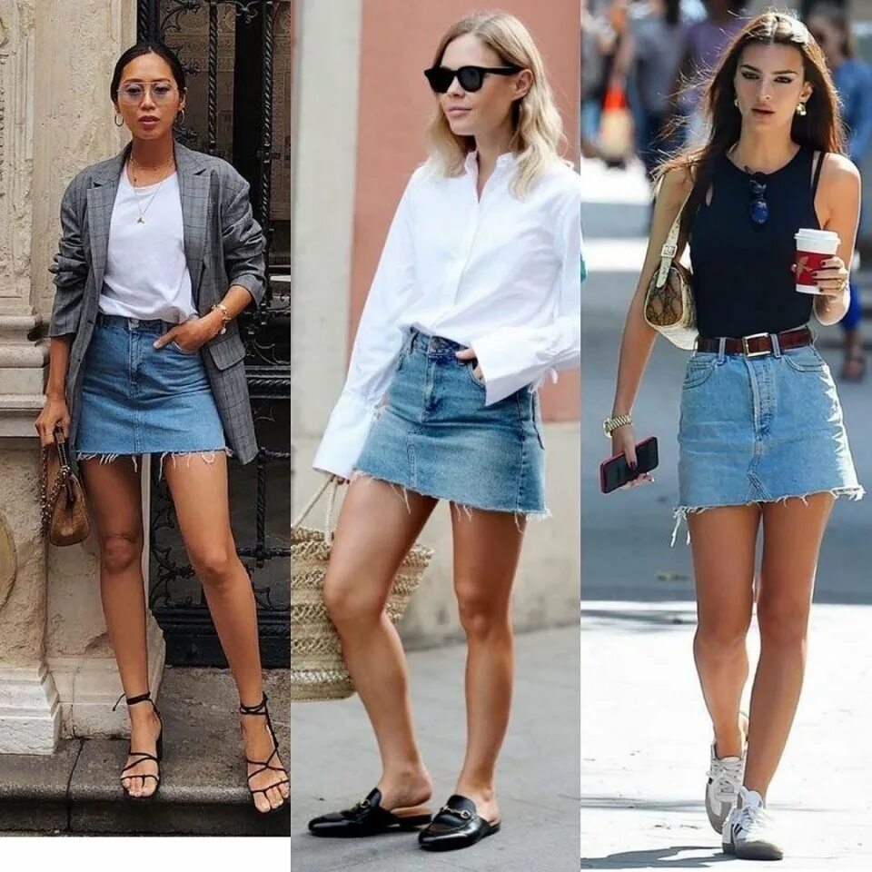 образы с джинсовой юбкой мини. с чем носить джинсовую мини. девушки в джинсовых юбках. туфли с джинсовой юбкой. образы с джинсовой юбкой.