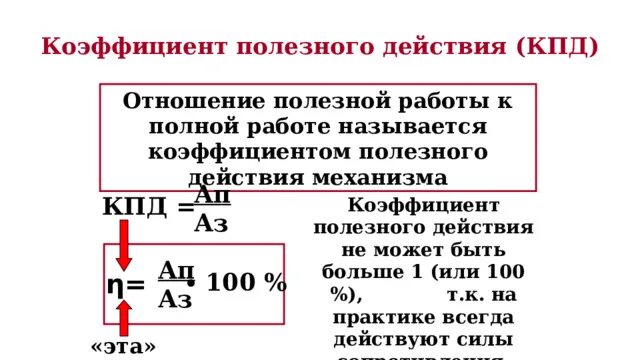 Как найти кпд работы. Как найти кпд работы