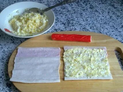 Лаваш яйцо сыр крабовые палочки чеснок