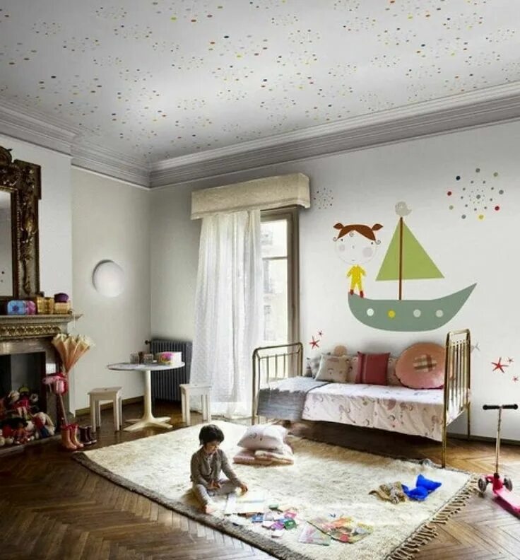 Children's room lamp ceiling lamp LED cartoon boy girl warm and lanterns simple 