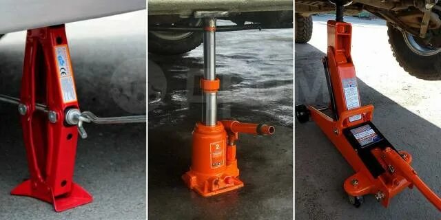Hydraulic jack in a hydraulic press used to form 3D objects. Home Made Tools Jew