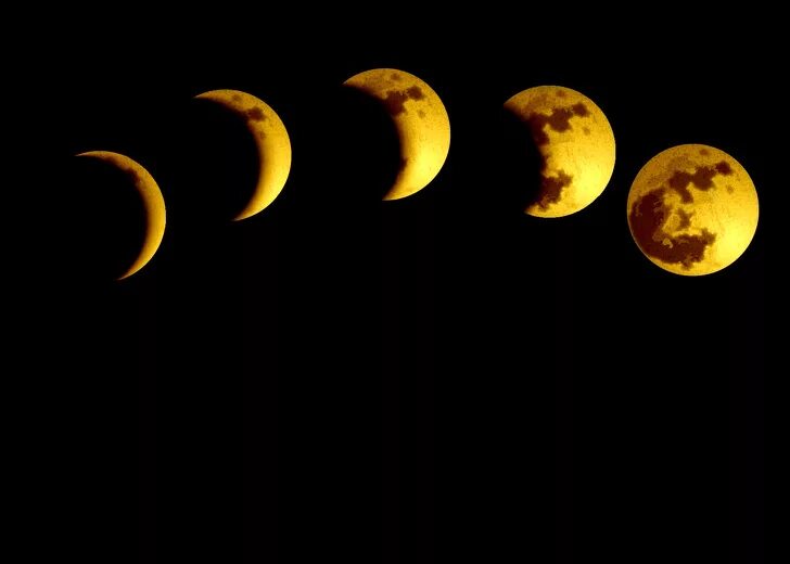 луна близко. коричневые месяц идут. коричневые месяц идут. новолуние. коричневые месяц идут.