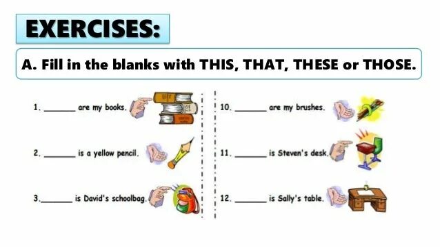 Упражнения по английскому this that these those. That those упражнения. These those правило 3 класс. These those упражнения.