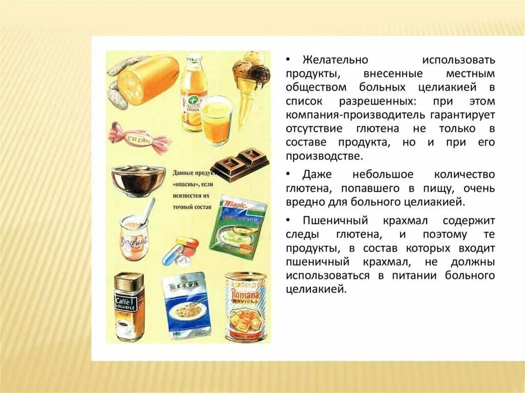 Крахмал содержит глютен