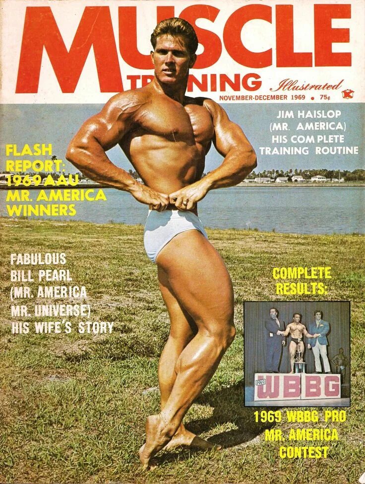 Джим Хайслоп. Jim Haislop Bodybuilding. Боер Коу плакат. Mr America.
