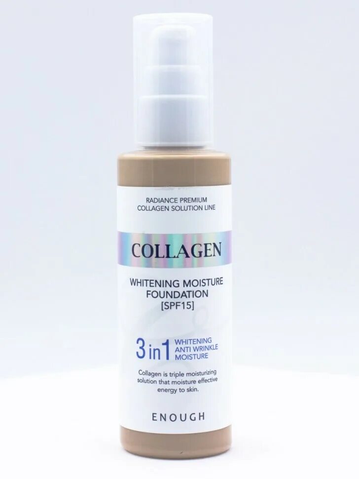 Enough collagen whitening moisture foundation spf15 no. Тональный крем enough collagen moisture foundation spf 15. Enough collagen whitening moisture foundation 3 in 1 spf 15. Тональная основа enough w collagen whitening foundation spf15. Enough collagen whitening moisture foundation spf15 no.