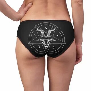 Satan Satanic Goat Pentagram Womens Logikal Threads Higness bodysuit Satani...