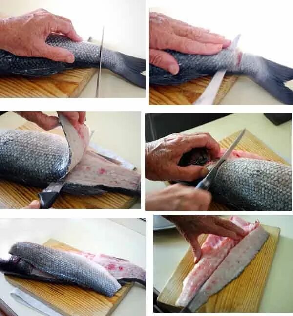 Lubina a la plancha y cómo sacar los lomos del pescado, receta paso a paso - Pep