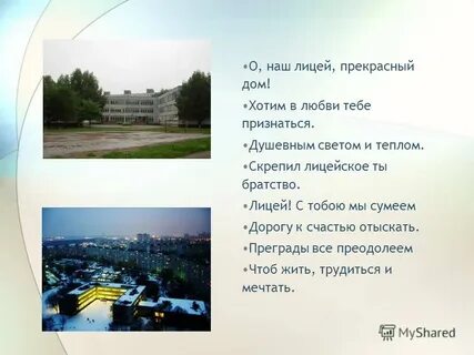 Предложения лицей