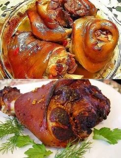 Рулька запеченная с чесноком в духовке