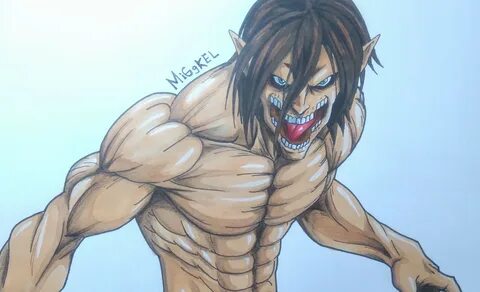 Como dibujar a EREN TITAN (attack on titan). 