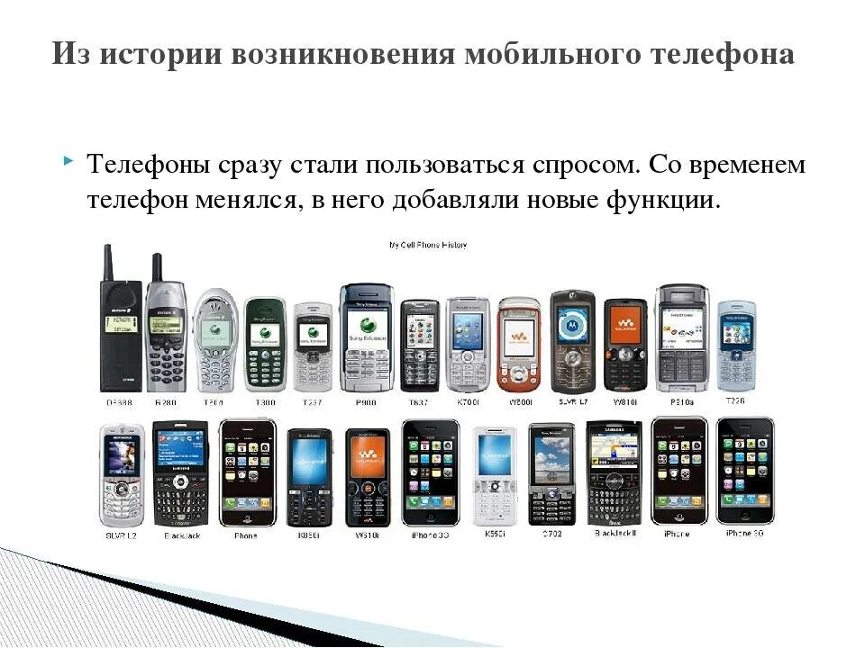 В каком году телефон в россии. Эволюция мобильных телефонов. История развития сотовых телефонов. История развития мобильных телефонов. История сотового телефона.