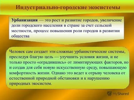 Процесс повышения роли городов в жизни