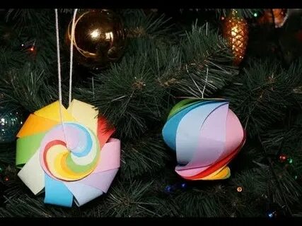 Как сделать новогоднюю игрушку из бумаги