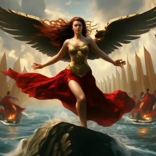 Winged god