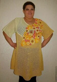 Туники большие вязаные