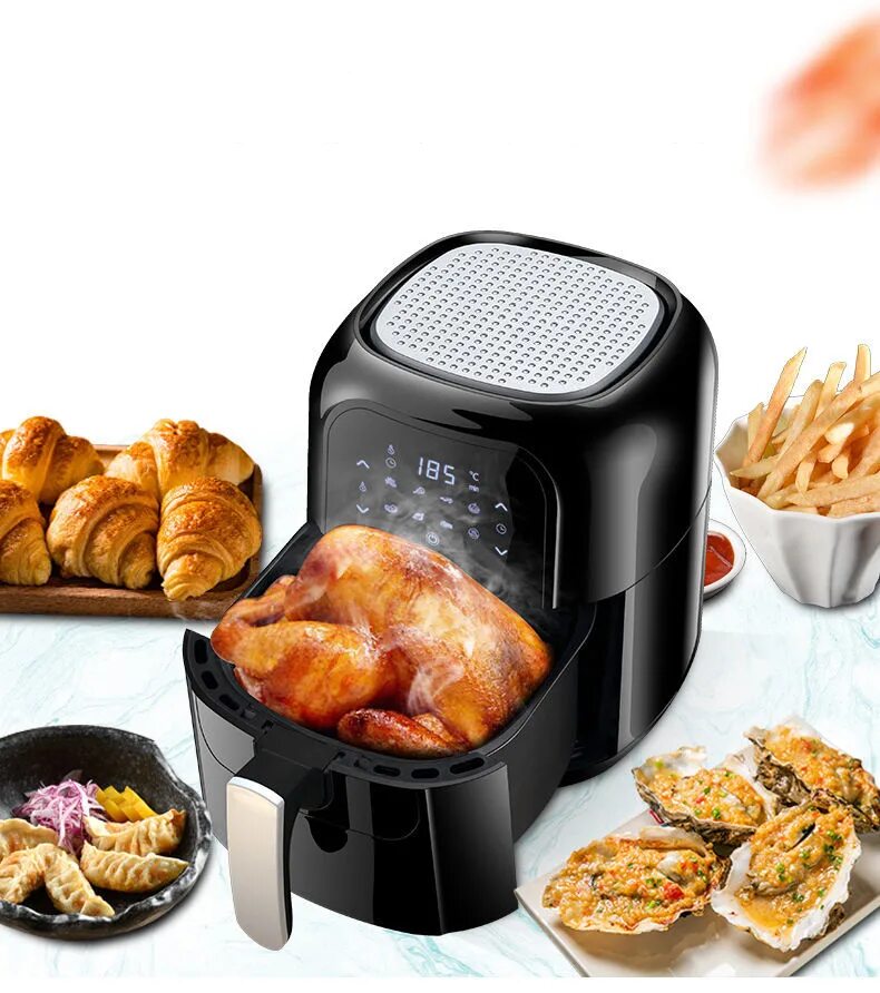 Воздушная фритюрница. Air Fryer Tefal. Электрическая фритюрница без масла. Фритюрница круглая. Электрическая фритюрница, аэрогриль , воздушная фритюрница.