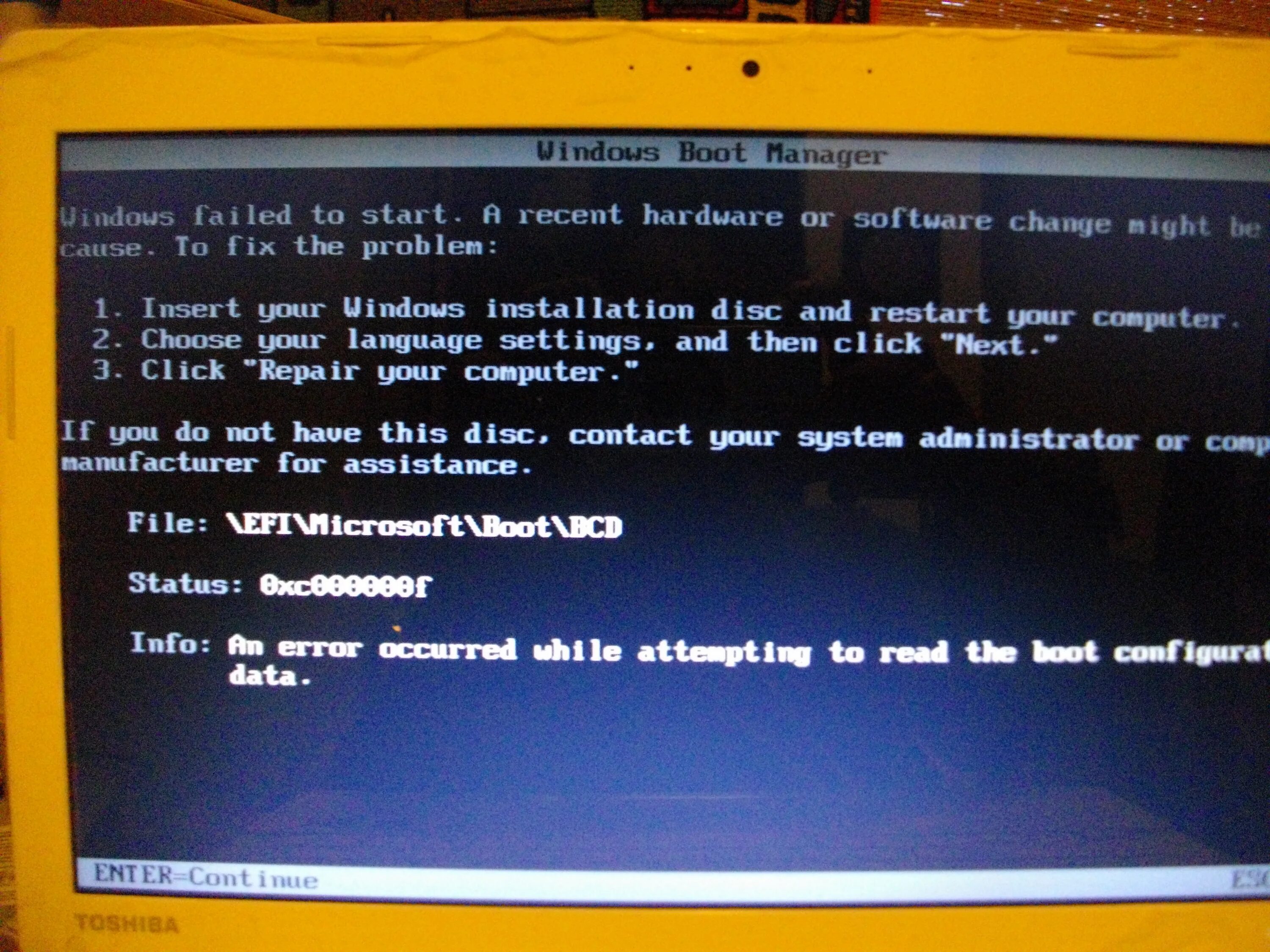 Windows boot bcd. 0xc000000f bcd. boot bcd ошибка. windows boot ошибка. win boot manager 0xc000000f.