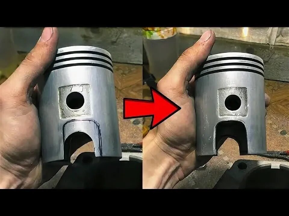 Доработка поршня иж