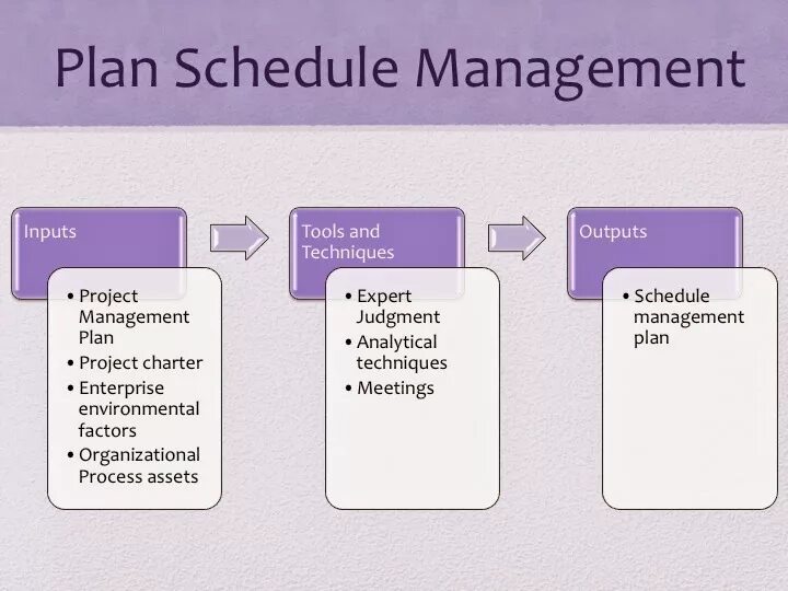 Plan schedule