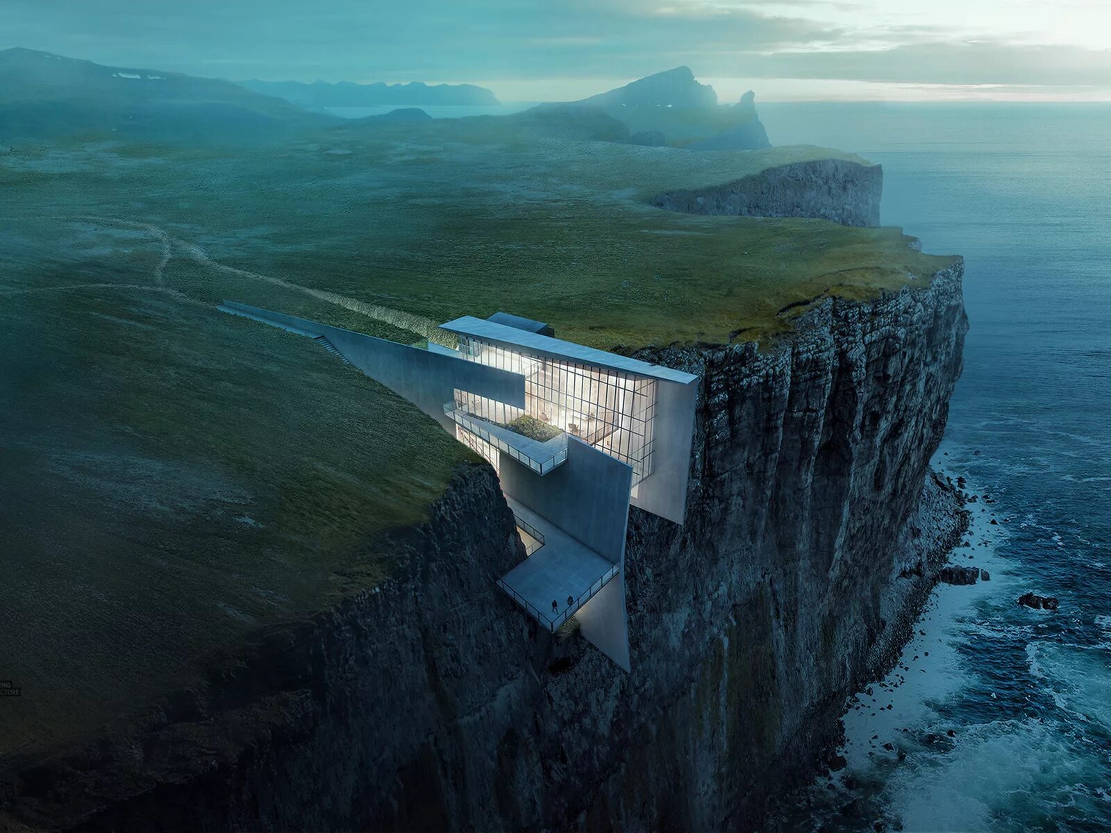 Cliff House, Австралия. Пентхаус в скале, Бейрут, Ливан. Дом на скале в море.