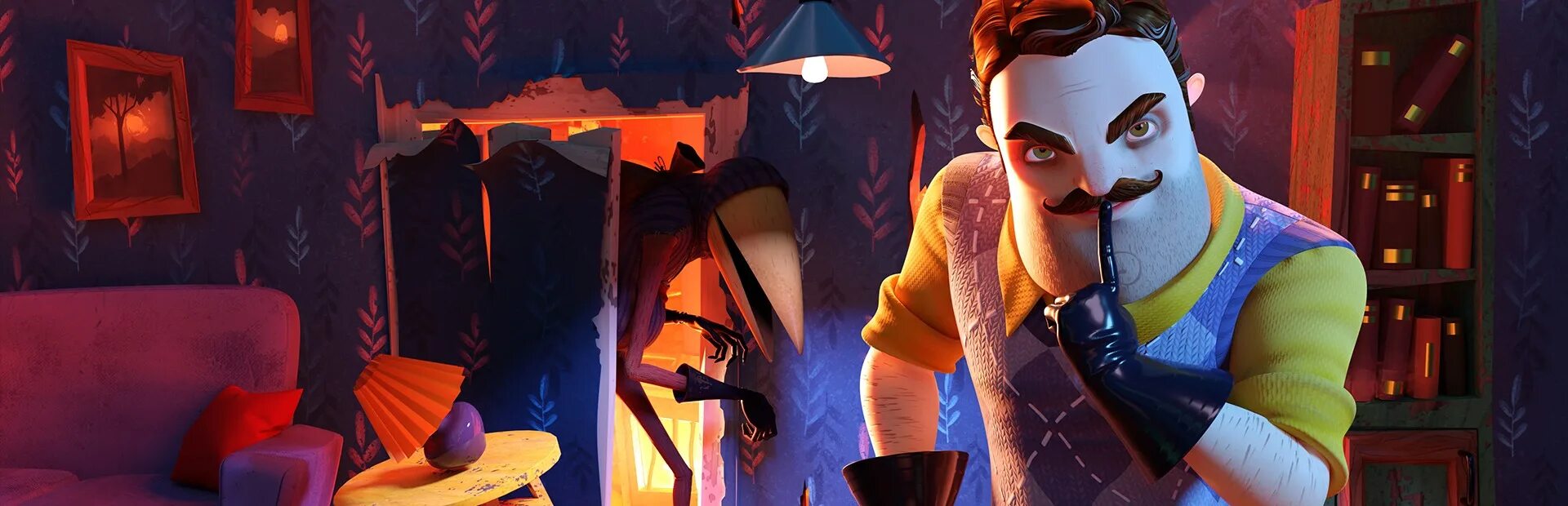 Привет сосед 2 музей. Hello Neighbor VR. Hello Neighbor 2 картинки. Хелло нейбор на пс4 Юэ. Накаченный кот в сапогах.