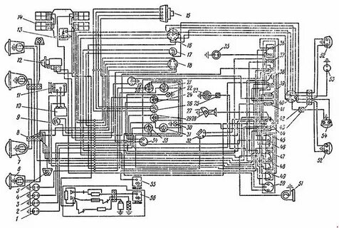 Схема электропроводки газ 3307