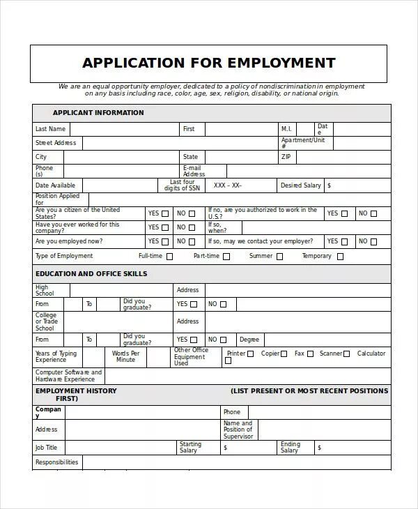 Job form. Application for employment. job application. application for employment пример заполнения. job application form example.