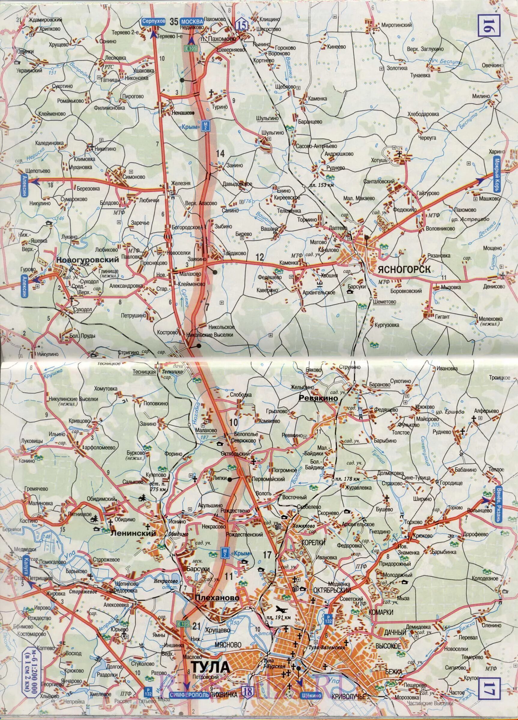 Карта дорог тула. Трасса м2 Москва Тула. Трасса м2 подробная карта. Карта дорог от Москвы м2. Автодорога м2 на карте Москвы.