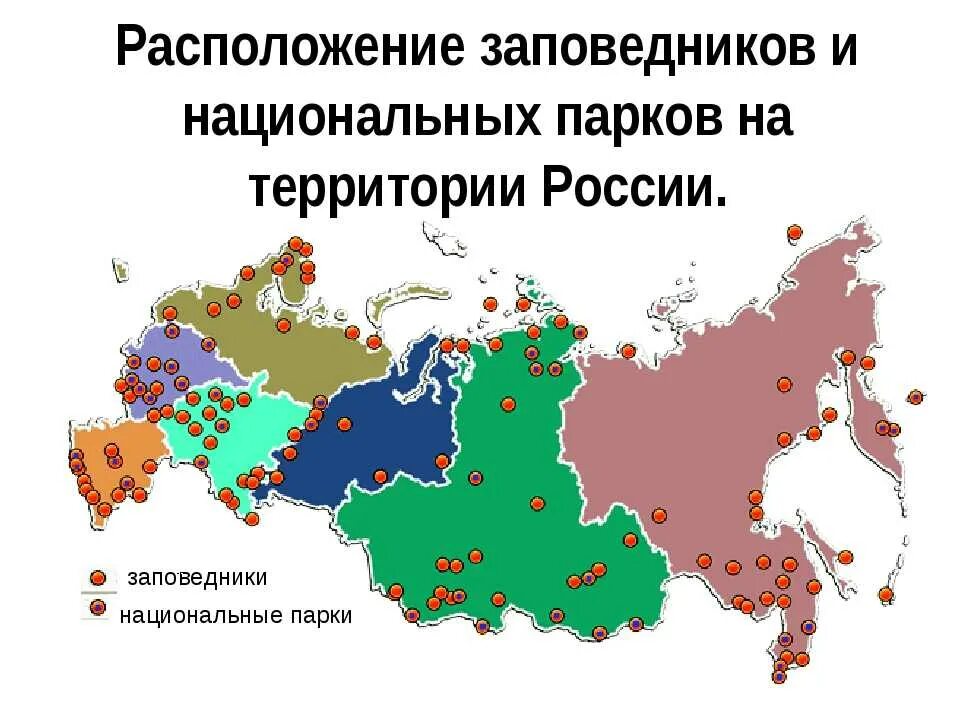 Сколько парков в россии. Карта России заповедники и национальные парки России. Нац парки и заповедники России на карте. Расположение заповедников России на карте. Карта заповедников и национальных парков России.