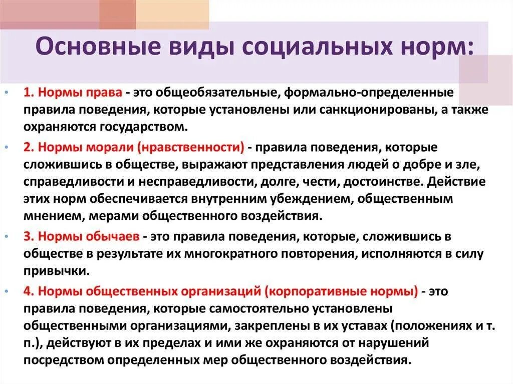 Регулирование общественных отношений общеобязательность для всего. Основные виды социальных норм. нормы общественных организаций. основные социальные нормы. социальные нормы поведения.