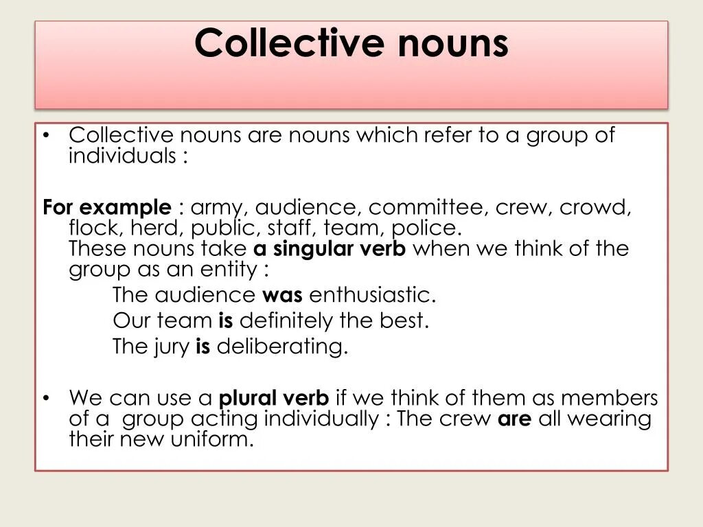 Collective Nouns презентация. Collective Nouns примеры. Collective Nouns and Nouns of multitude. Collective Nouns plural or singular.